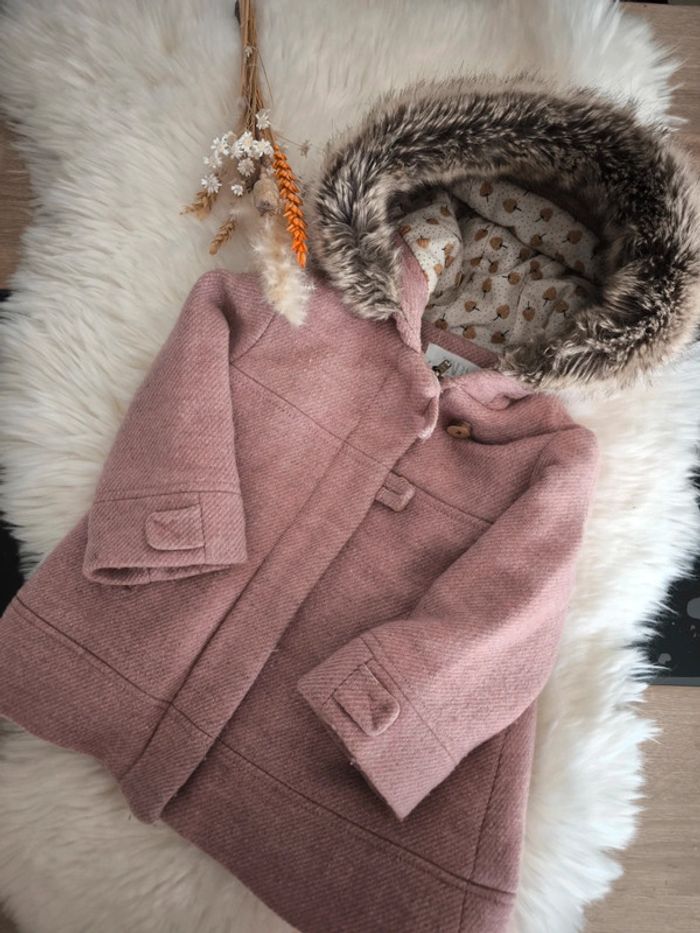 🩷 Superbe manteau duffle-coat rose Zara 18-24 mois 🩷