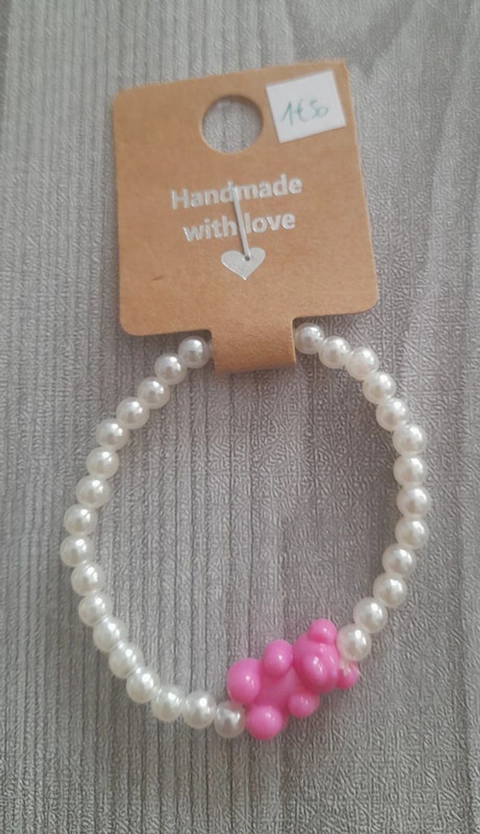 Bracelet ours rose