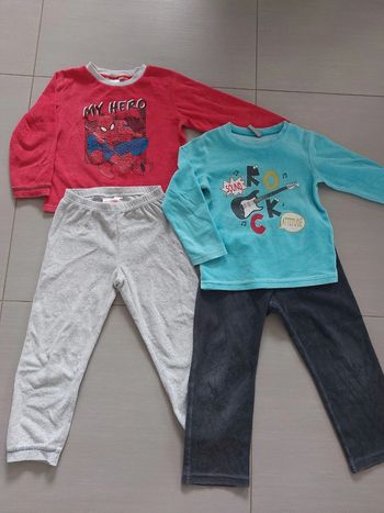 Lot de 2 pyjamas hiver