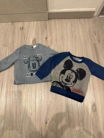 Lot de 2 pulls Mickey 6 mois Disney