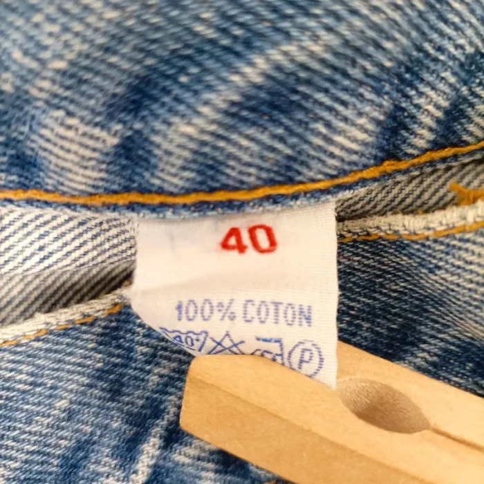 Jean droit vintage Nixon & Co taille 40 bleu 100% coton taille haute authentique A1468 - photo numéro 10