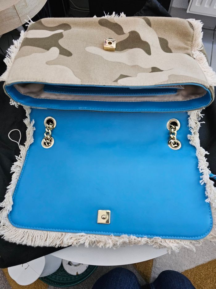 Superbe sac tissu camouflage et bleu twinset neuf - photo numéro 8