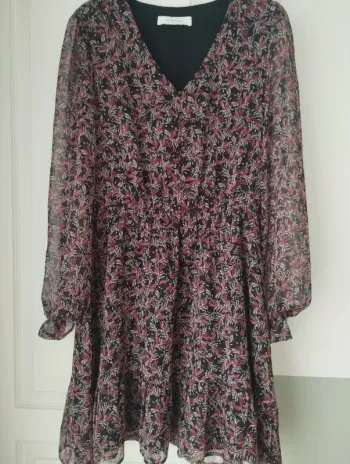 Robe noire à motifs Promod 36