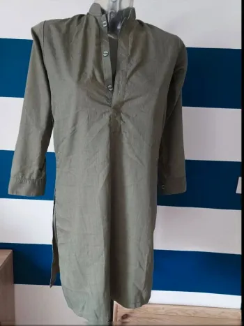 Superbe tunique kaki manches longues neuve femme taille 36