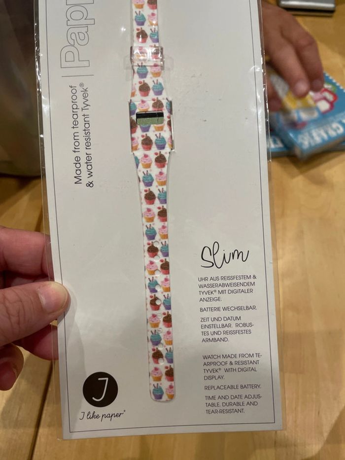 Montre en papier originale taille adulte pappwatch - photo numéro 2
