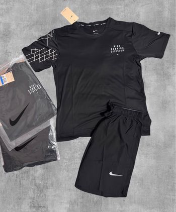 Ensemble short t-shirt running nike division taille S