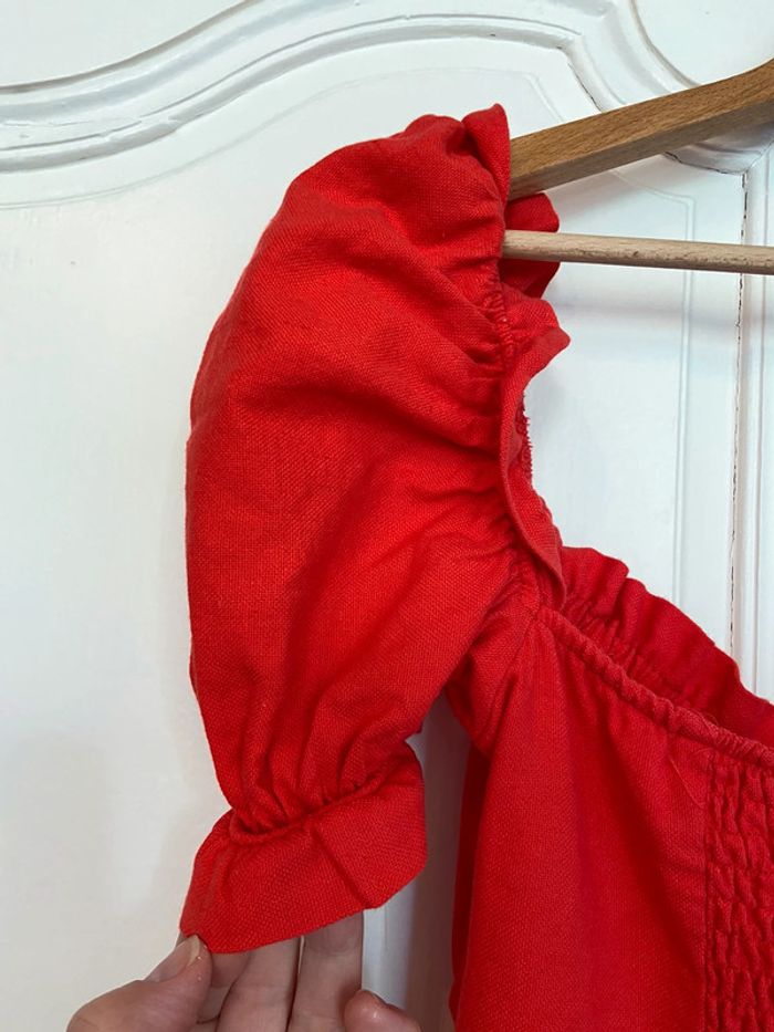 Mini robe rouge orangé Bershka taille S - photo numéro 5