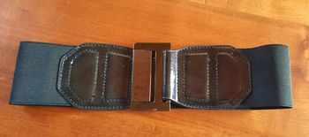 Ceinture noire élastique Mango, femme, taille 75