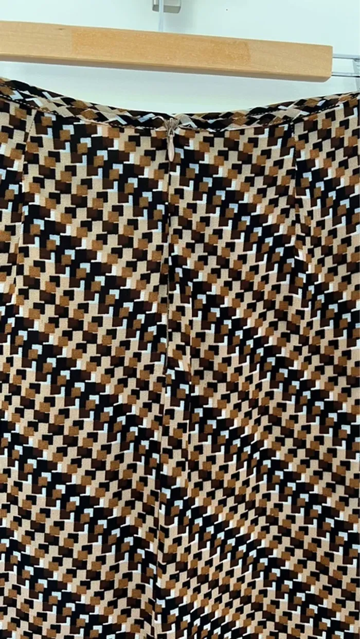 Jupe midi style seventies à motifs géométriques - photo numéro 3