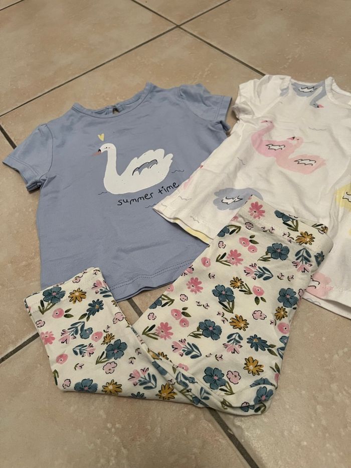 Ensemble legging 6 mois (primark) + 2 t-shirt (tex) neuf - photo numéro 4