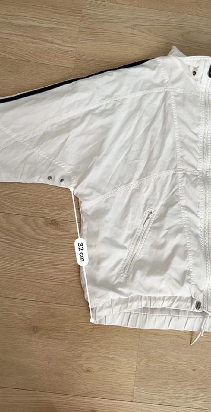 Veste Adidas vintage blanche et noire - Taille 46 (oversize unisexe) - photo numéro 14