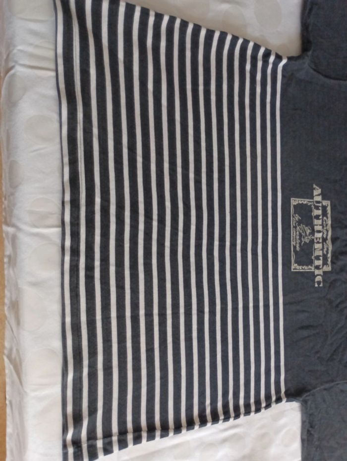 Tee shirt manches courtes marinière femme La Sweaterie Comptoir des cotons taille XL rétro vintage - photo numéro 2