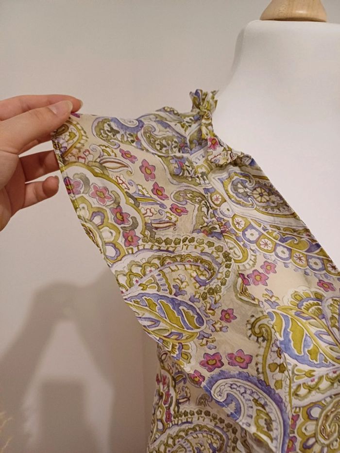 Blouse transparente à motifs Mango taille M 38 - photo numéro 4