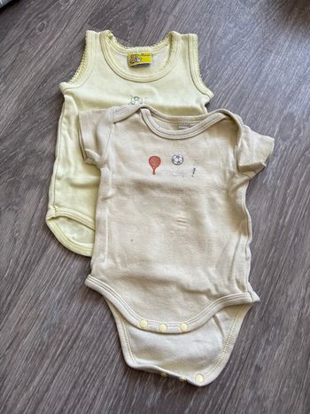 Lot de body manches courtes 1 mois
