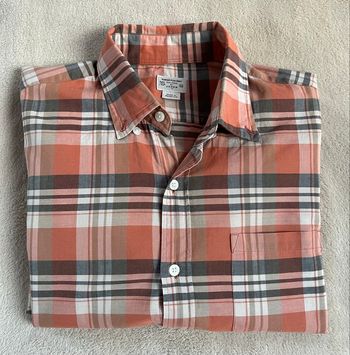 Chemise orange à carreaux pour homme | J. Crew | Taille M 