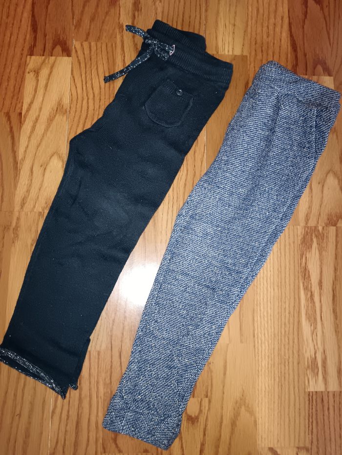 Lot 3 ans legging lainage et pantalon lainage Kiabi - photo numéro 2
