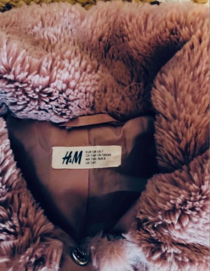 Manteau duveteux fille 7/8ans