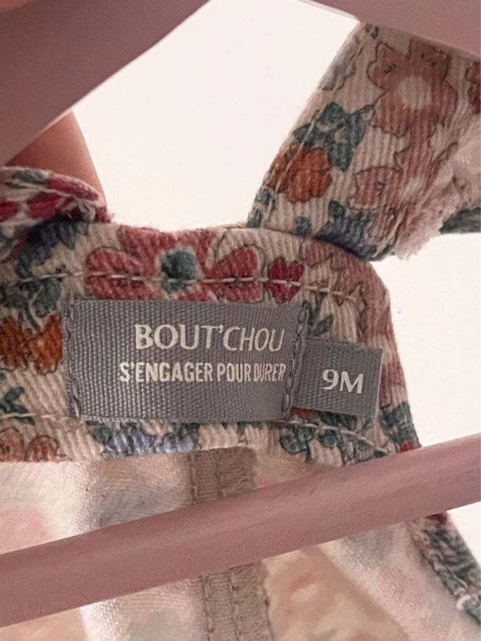 Salopette en jean beige fleuri bout’chou de Monoprix pour bébé fille taille 9 mois - photo numéro 6