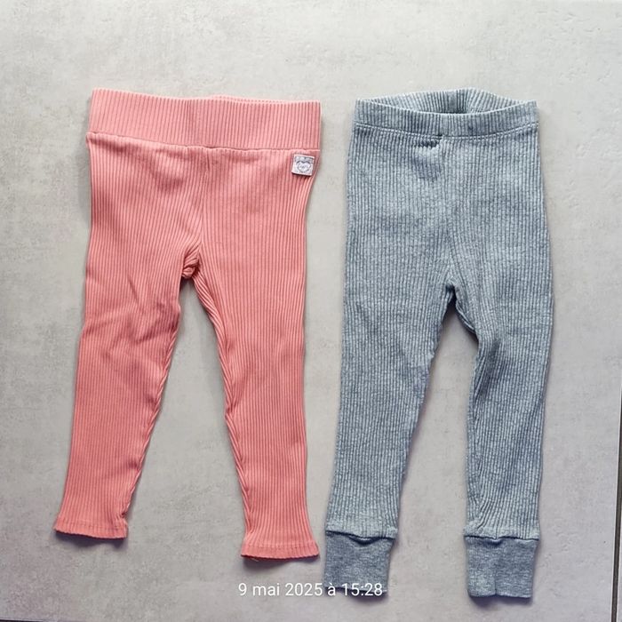 2 leggings filles - 24 mois