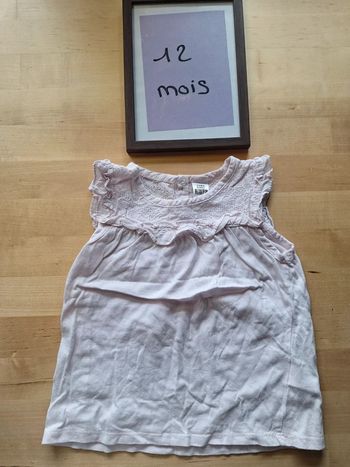 T-shirt manches courtes pour fille taille 12mois marque zara baby très bon état