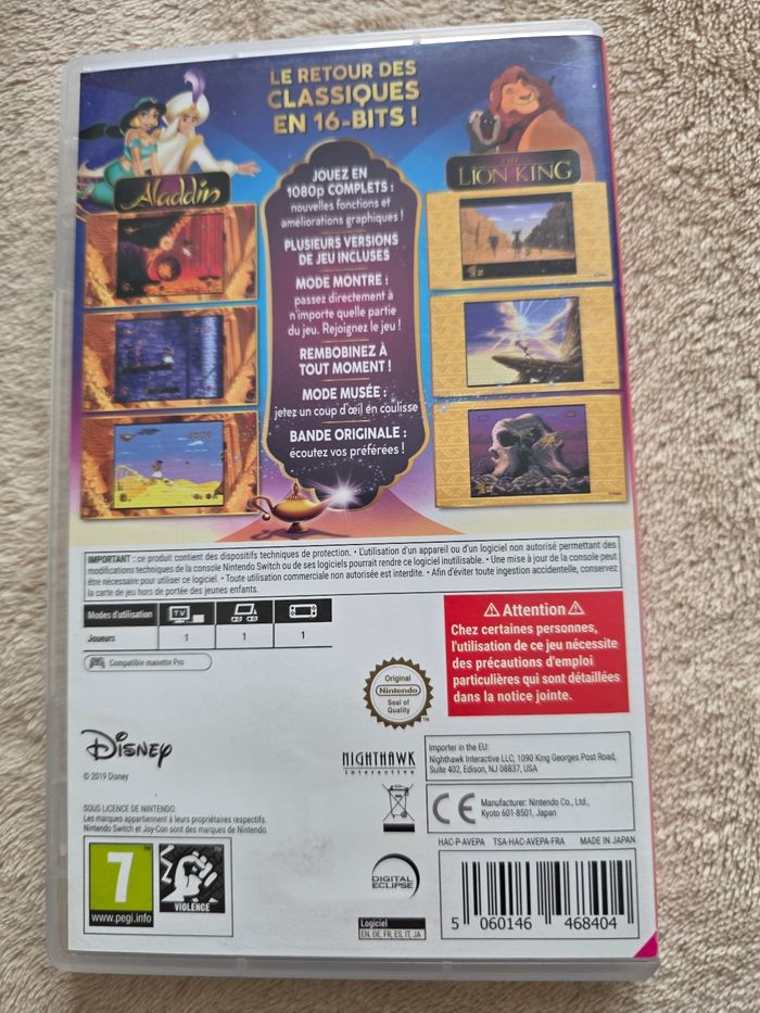 Jeux  switch aladdin et le roi lion - photo numéro 2