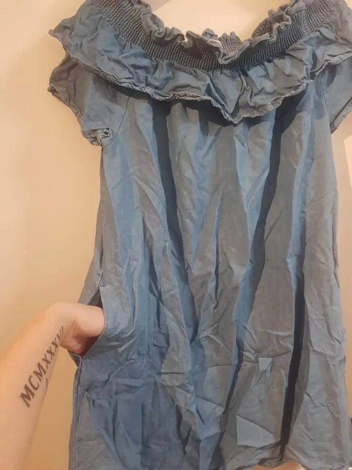 Robe jean élastique taille M - photo numéro 2