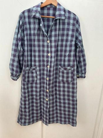 Ancienne blouse en coton école - taille s - femme année 60