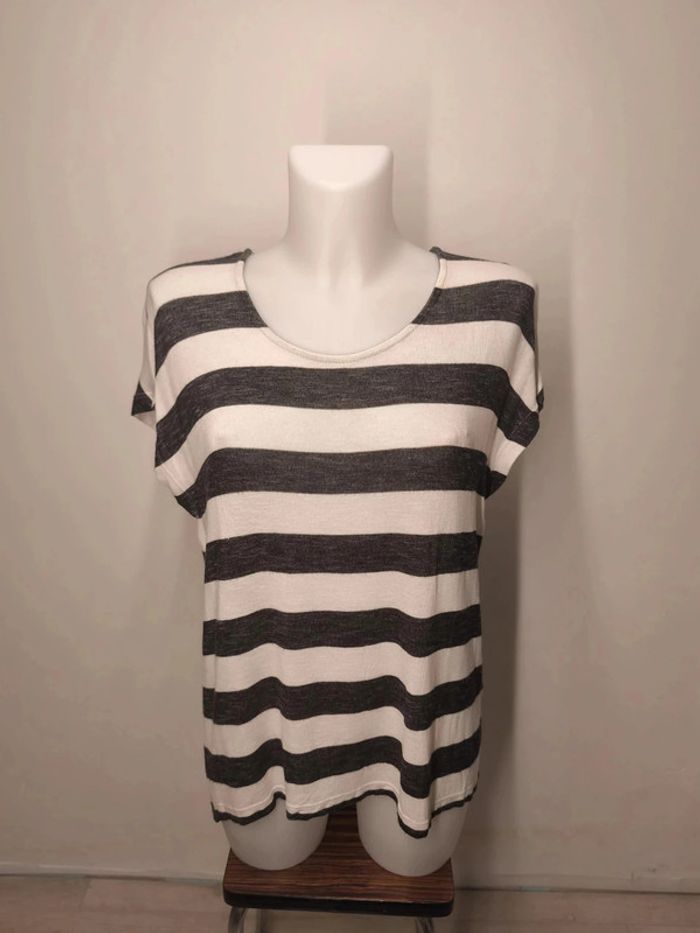 T-shirt Pull Vero Moda Femme Taille XL Blanc-noir