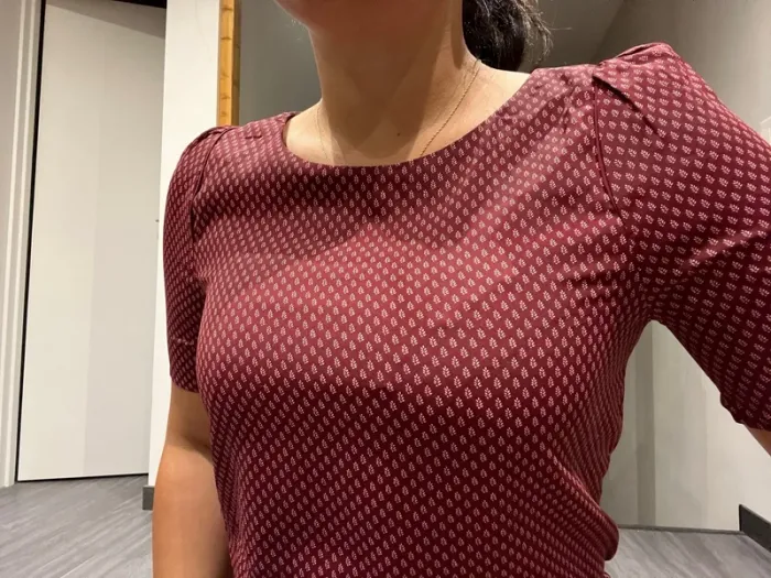 Blouse bordeaux H&M - photo numéro 2