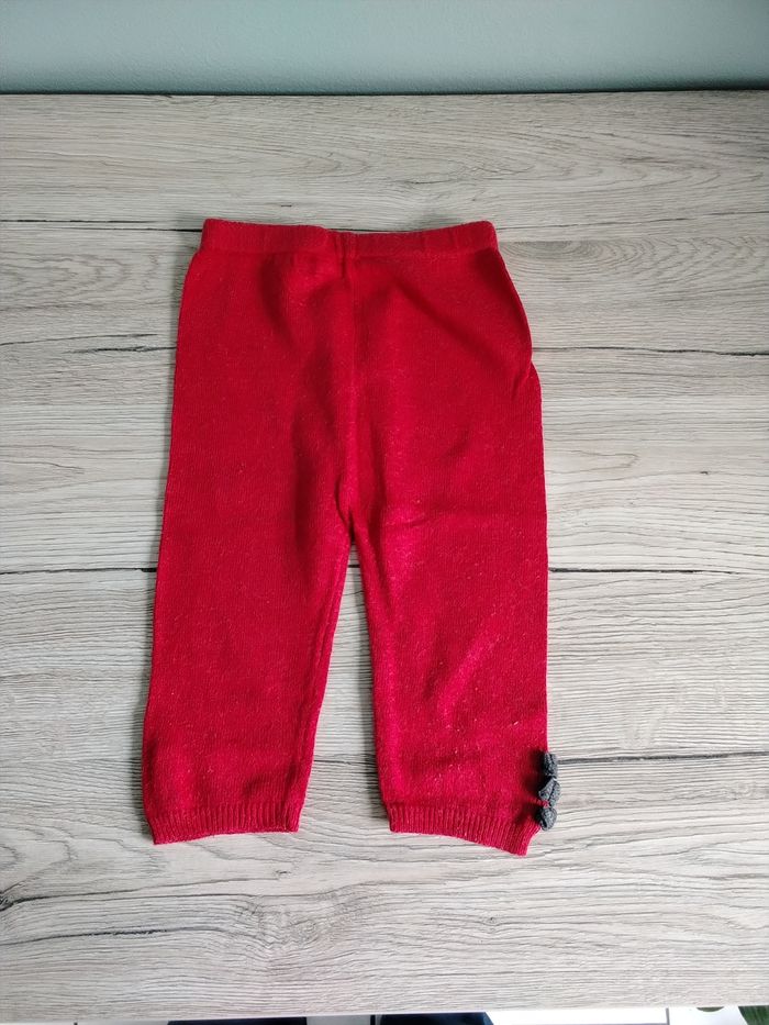 Legging laine avec nœud aux chevilles 6 mois fille - photo numéro 2