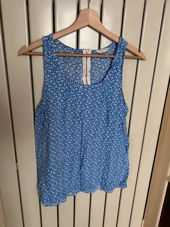 Debardeur vintage bleu et blanc GOA S