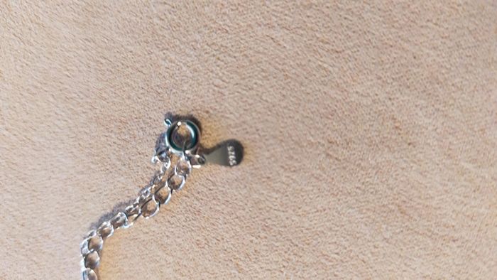 Argent 925 & Zircons saphir (collier + bague + boucles) - photo numéro 9