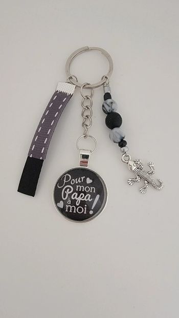 Cadeau papa, porte clé message " pour mon papa à moi"