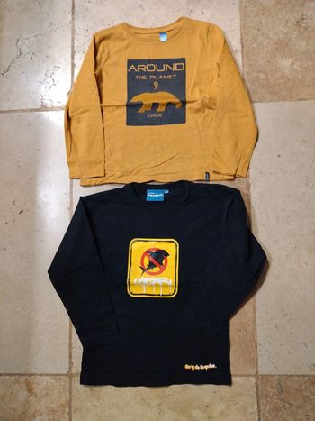 Lot de 2 t shirt manches longues garçon en 5 ans