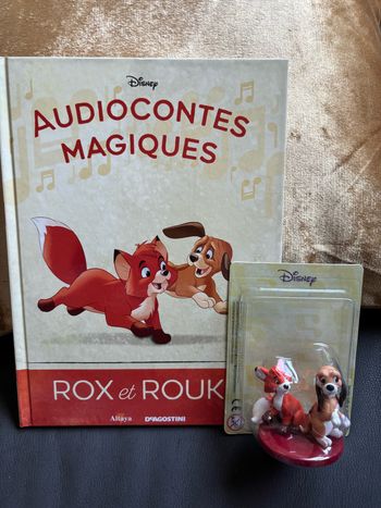Figurine + Livre Rox et Rouky n 39 Les Audiocontes Magiques Disney Altaya