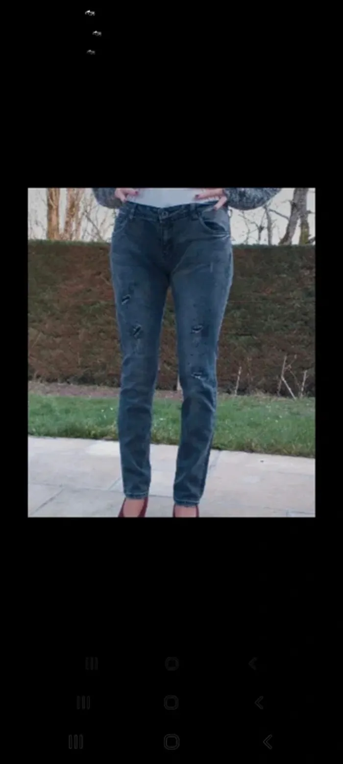 Jean 👖 XL perles et broderies - photo numéro 3
