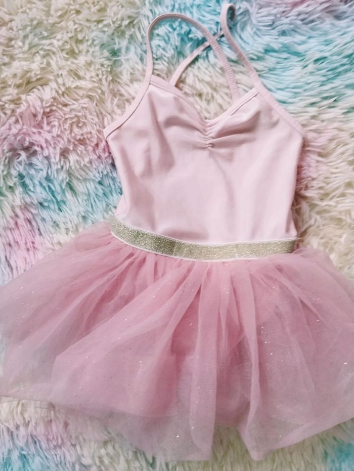 Tutu body danse classique 2/4 ans justocorps paillettes - photo numéro 5