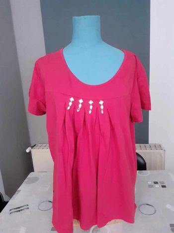 T-shirt framboise 46/48