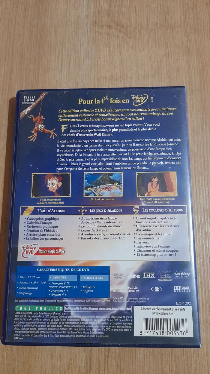 Coffret collector 2 DVD Aladin - photo numéro 2