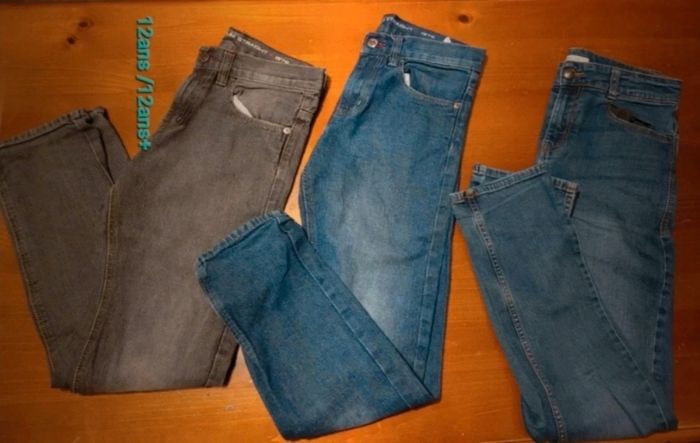 3 jeans + 1 sweat airness 12 ans - photo numéro 3