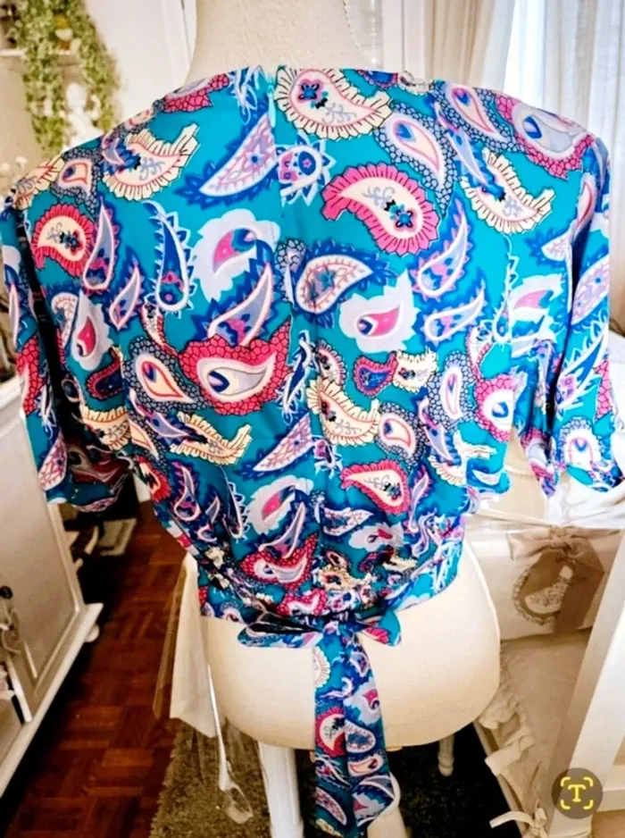 Haut + pantalon bleu à motifs Taille L Neuf - photo numéro 2