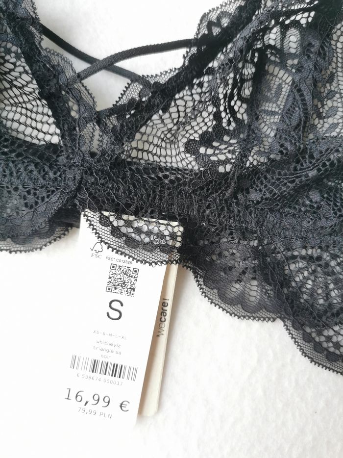 Soutien gorge triangle noir en dentelle Undiz Taille S - photo numéro 9