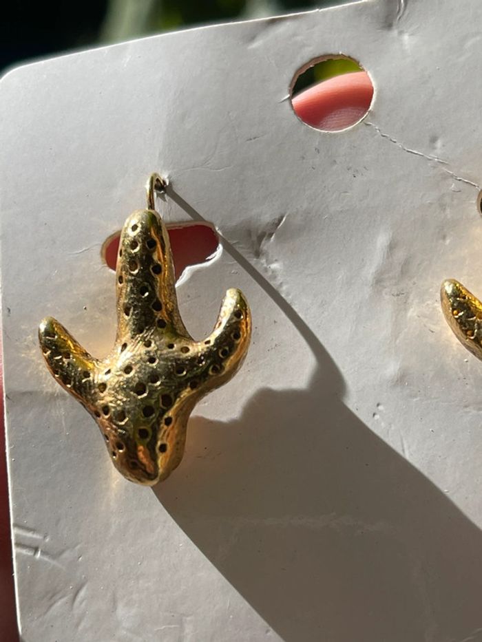 Vintage 90’s boucles d’oreilles cactus stylisés jamais portées - photo numéro 2