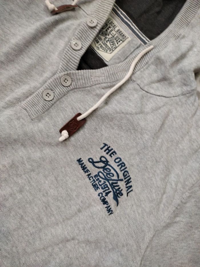 Pull fin gris à capuche Deeluxe taille L 40 - photo numéro 2