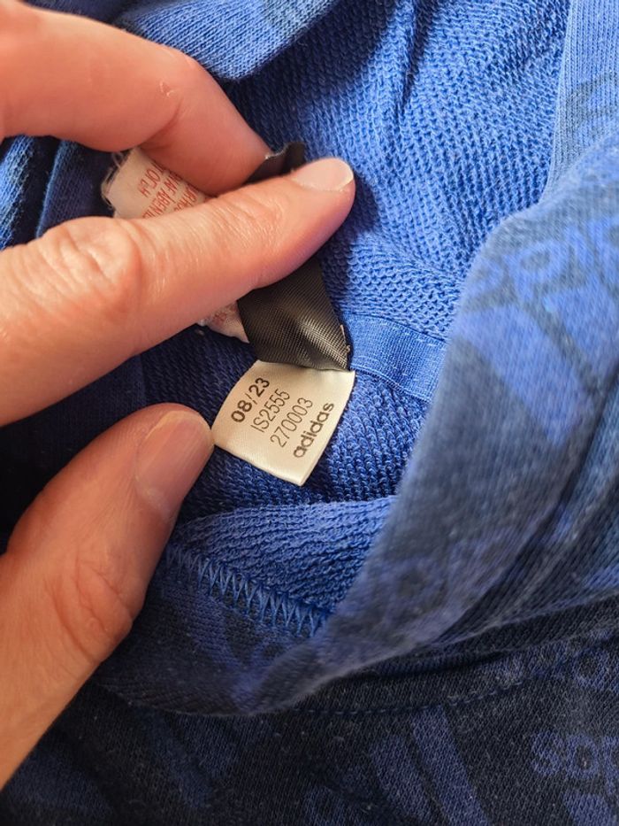 Sweat à capuche Adidas mixte 12 ans - photo numéro 4