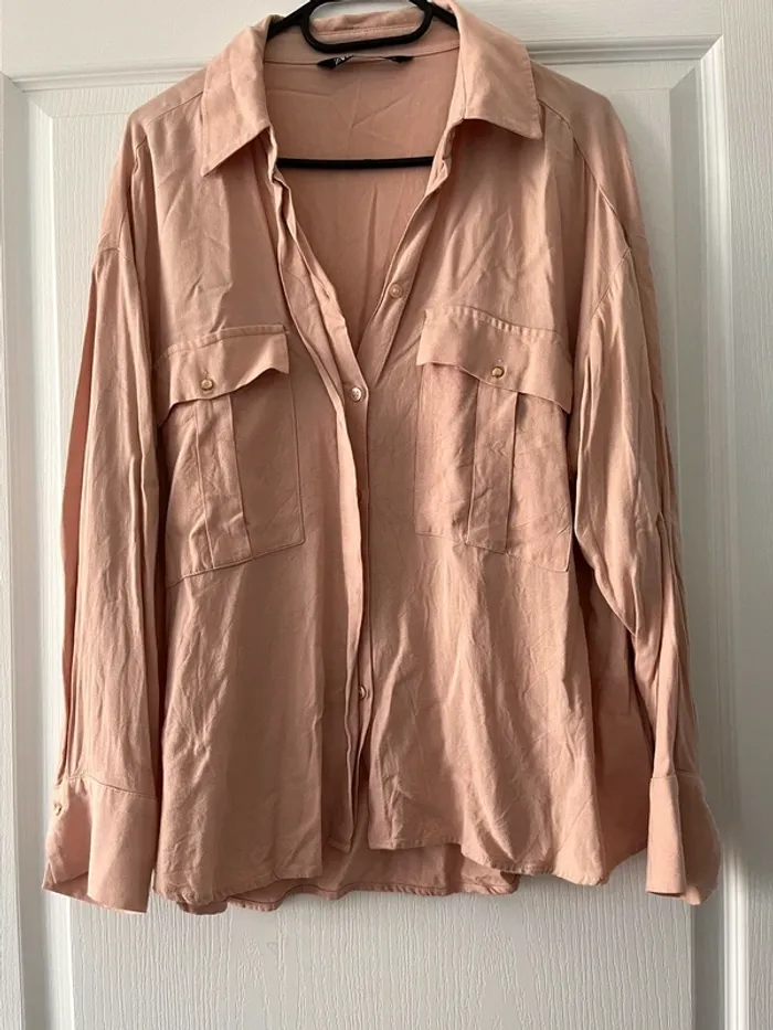 Blouse chemise rose - photo numéro 5