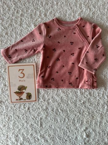 Haut de pyjama, brassière, cardigan, Kiabi, 3 mois