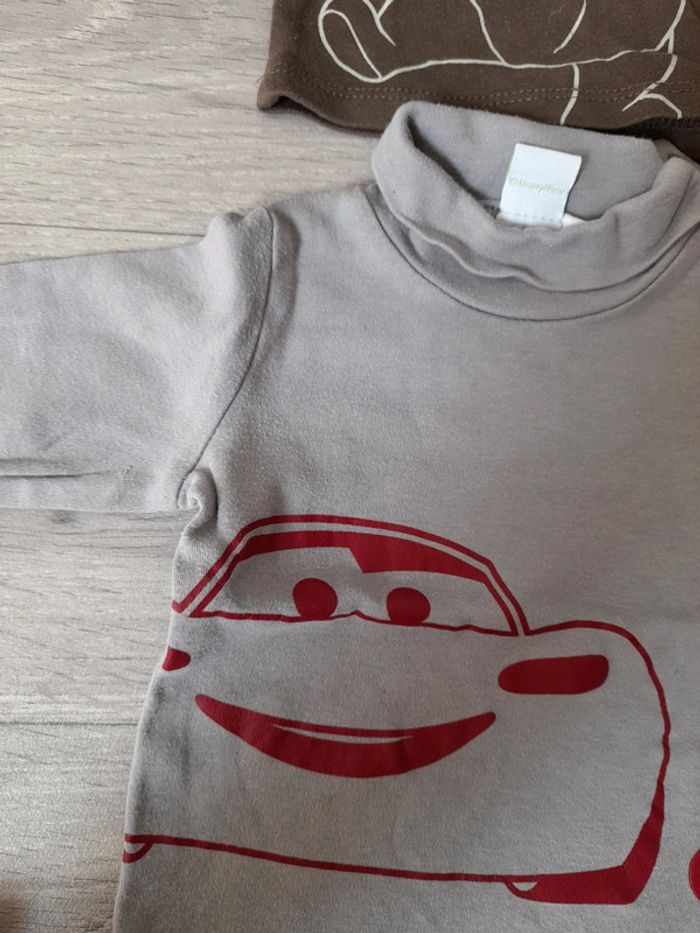 Lot de tee shirt manches longues avec petit col roule 6 mois - photo numéro 3