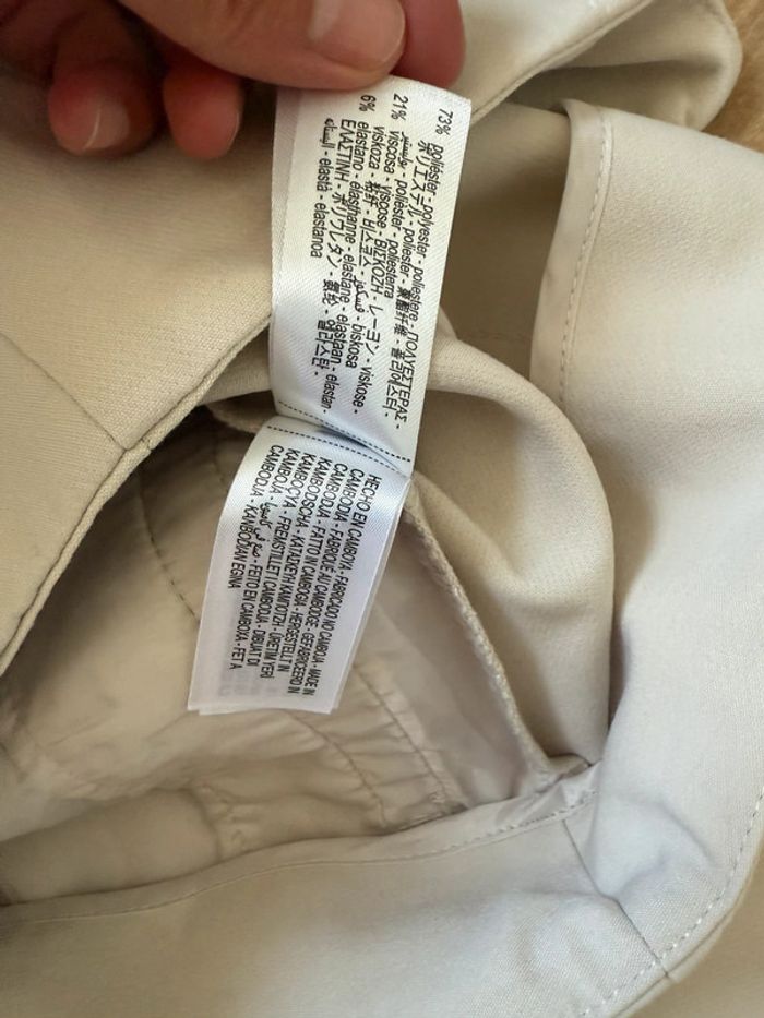 Pantalon taille haute 36 Zara blanc cassé - photo numéro 6