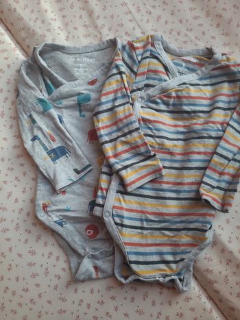 Lot bodies manches longues 6 mois